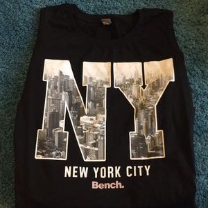 New York City long sleeve open shoulder tee
